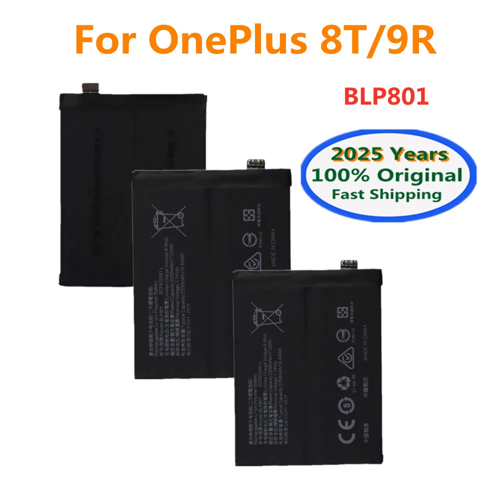 Новый 100% оригинальный аккумулятор BLP801 для телефона Oneplus 8T 9R, высококачественные сменные аккумуляторы + бесплатные инструменты
Новый 100% оригинальный аккумулятор BLP801 для телефона Oneplus 8T 9R, высококачественные сменные аккумуляторы + бесплатные инструменты
