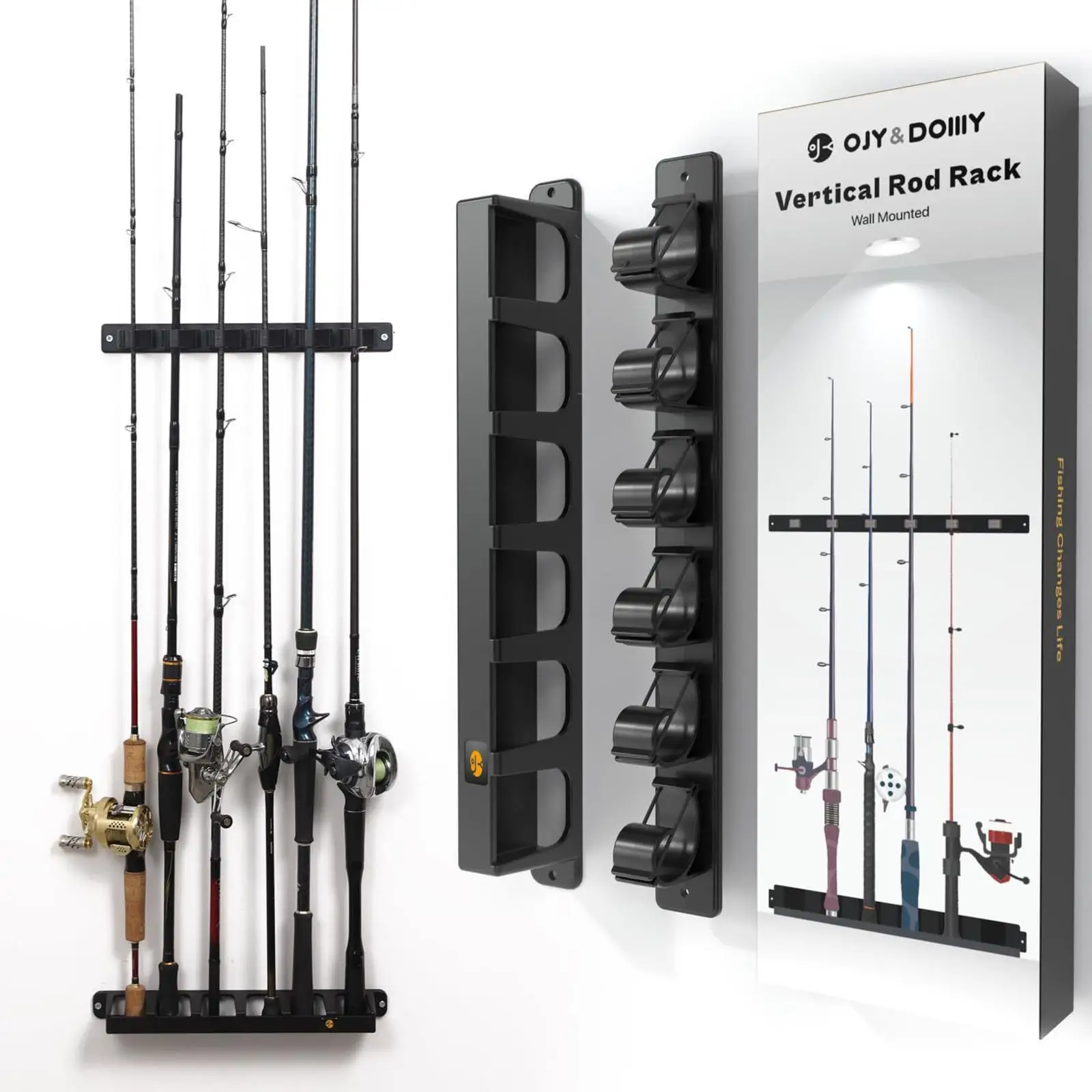 Wall Mounted Fishing Rod Rack Organizer Lightweight Space Saving Display Stand 6 Slots for Indoor Home Outdoor Shop Garage
Wall Mounted Fishing Rod Rack Organizer Lightweight Space Saving Display Stand 6 Slots for Indoor Home Outdoor Shop Garage