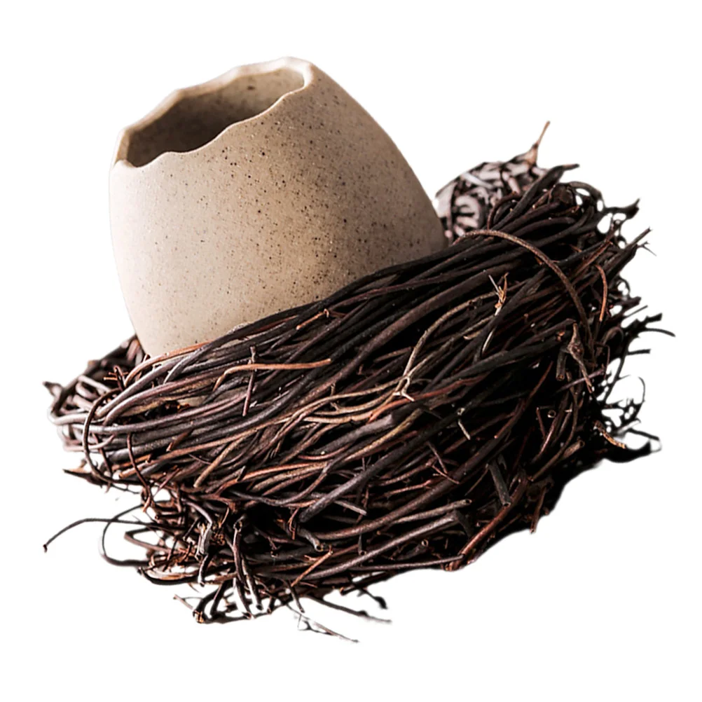 Ceramic Bird Nest Vase Eggshell Planter Small Flowerpot Rattan Craft Cactus Desk Decorative Plant Container Pot Indoor
Ceramic Bird Nest Vase Eggshell Planter Small Flowerpot Rattan Craft Cactus Desk Decorative Plant Container Pot Indoor
