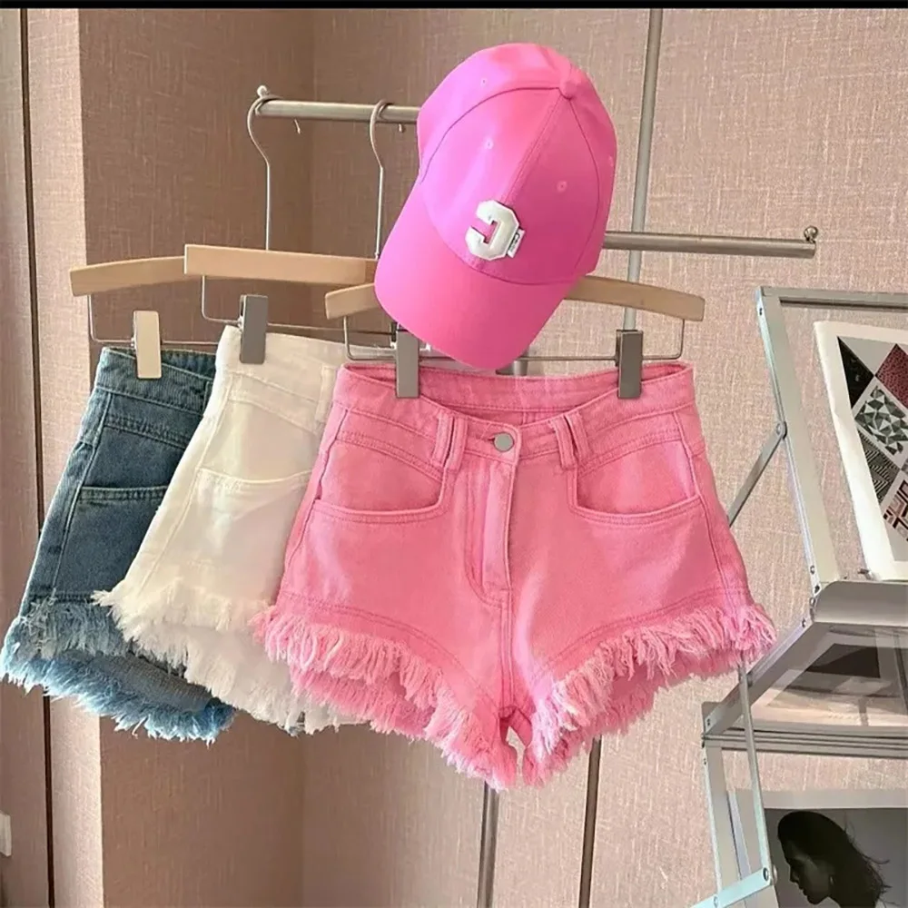 Women Casual Denim Shorts Summer Mid-waist Loose Tassels Pocket Button Jeans Korean Fashion Femal Hot Pants Streetwear
Women Casual Denim Shorts Summer Mid-waist Loose Tassels Pocket Button Jeans Korean Fashion Femal Hot Pants Streetwear
