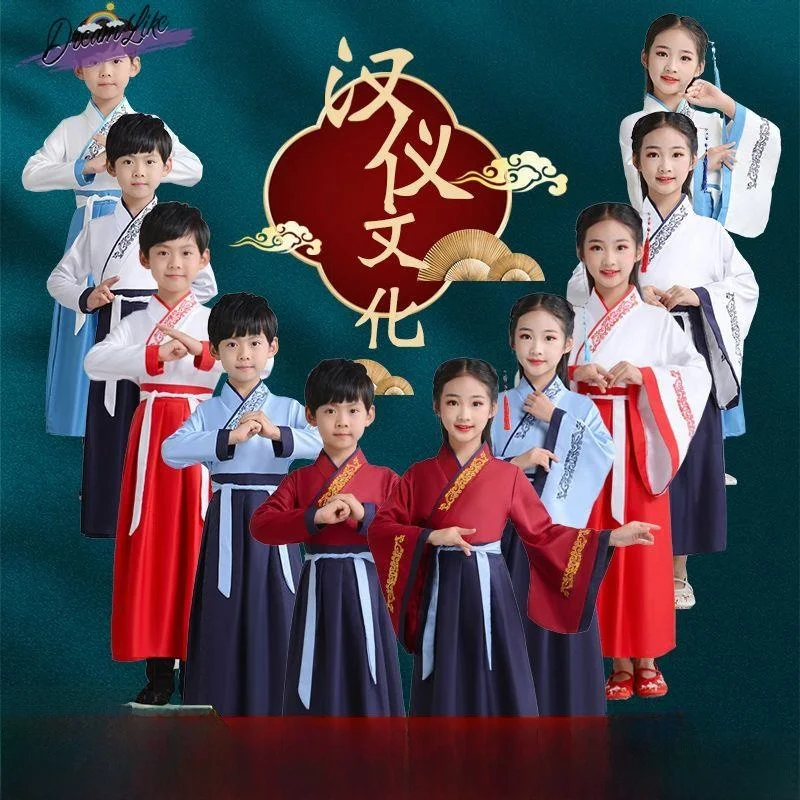 Children's Ancient Chinese Hanfu Performance Clothing National Learning Boys And Girls Outfits Stage Performances Traditional...
Children's Ancient Chinese Hanfu Performance Clothing National Learning Boys And Girls Outfits Stage Performances Traditional...