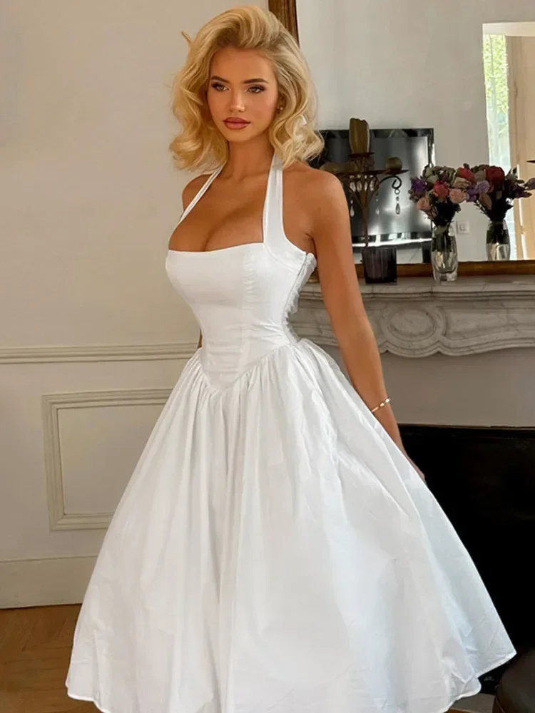 Сексуальное кружевное платье-макси с завязками на шее для женщин, с открытыми плечами, облегающее, без рукавов, с высокой талией, с открытой спиной, элегантное платье для клуба и вечеринок
Сексуальное кружевное платье-макси с завязками на шее для женщин, с открытыми плечами, облегающее, без рукавов, с высокой талией, с открытой спиной, элегантное платье для клуба и вечеринок