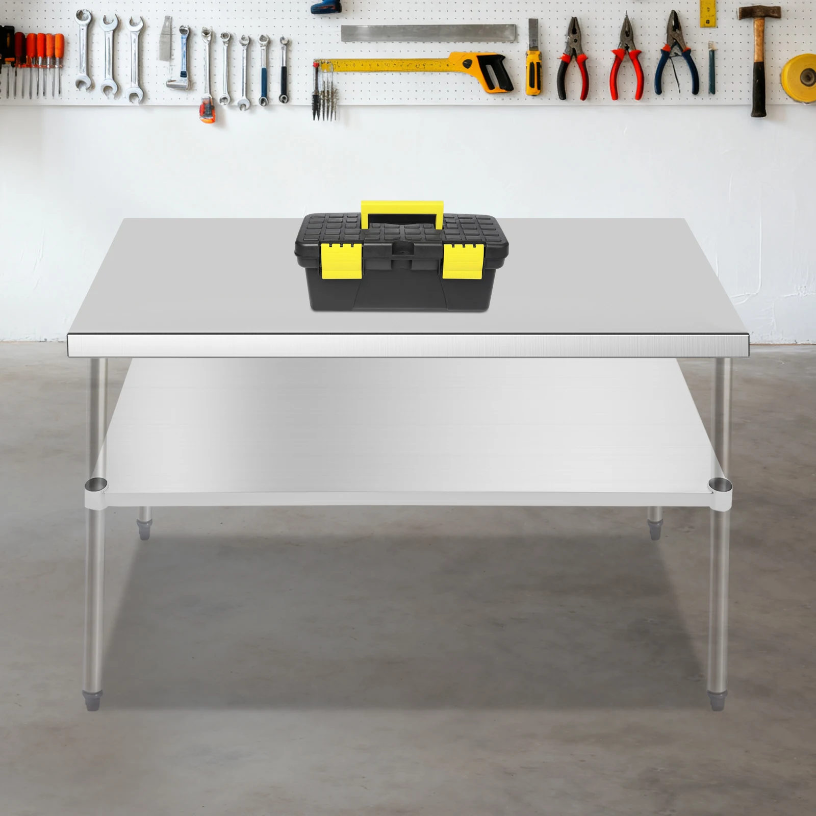 Серебристый регулируемый верстак из нержавеющей стали 45,28*21,65*1,65 дюйма, утолщенная несущая средняя и нижняя полка
Серебристый регулируемый верстак из нержавеющей стали 45,28*21,65*1,65 дюйма, утолщенная несущая средняя и нижняя полка