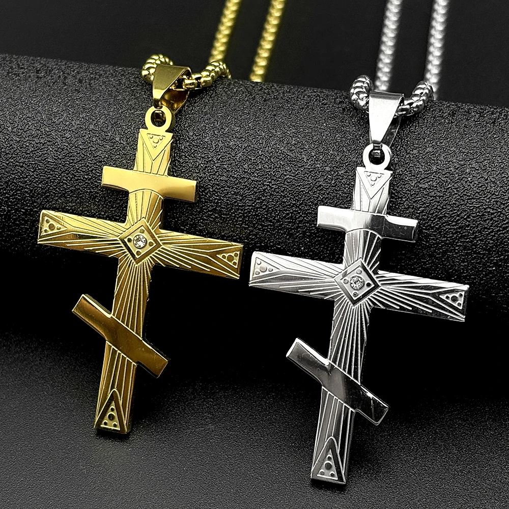Christian Orthodox Church Rhinestone Cross Pendant Necklace For Women Men Stainless Steel Gold Color Talisman Chain Jewelry
Christian Orthodox Church Rhinestone Cross Pendant Necklace For Women Men Stainless Steel Gold Color Talisman Chain Jewelry