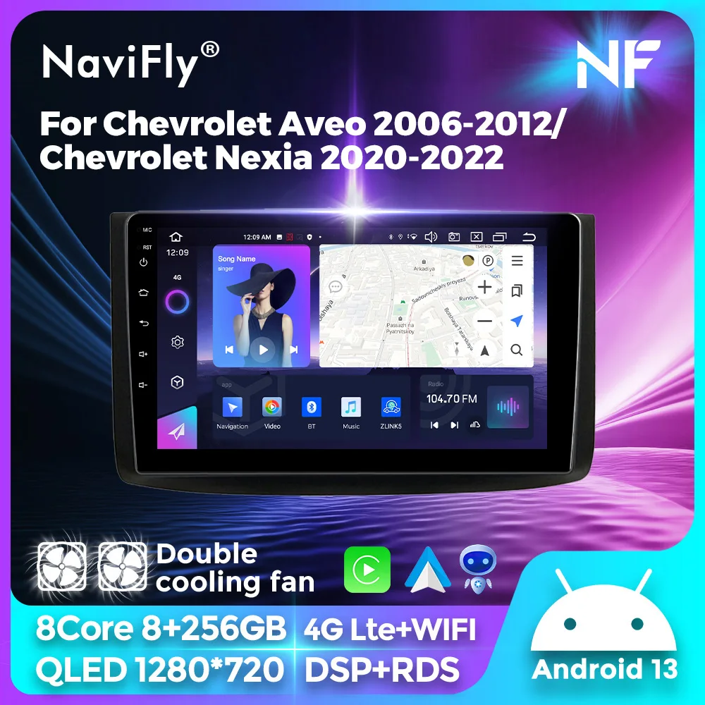 Navifly 2 Din Car Radio Multimedia Player For Chevrolet AVEO T250 2006-2012 Android Auto GPS Navigation Stereo Head Unit Carplay
Navifly 2 Din Car Radio Multimedia Player For Chevrolet AVEO T250 2006-2012 Android Auto GPS Navigation Stereo Head Unit Carplay