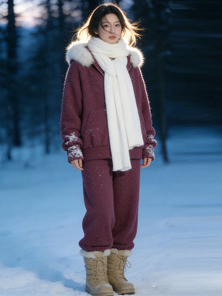 Повседневный шикарный зимний женский модный комплект для похудения, широкий костюм из двух предметов, маленькая толстовка с эффектом Fraance, джетный ансамбль
Повседневный шикарный зимний женский модный комплект для похудения, широкий костюм из двух предметов, маленькая толстовка с эффектом Fraance, джетный ансамбль