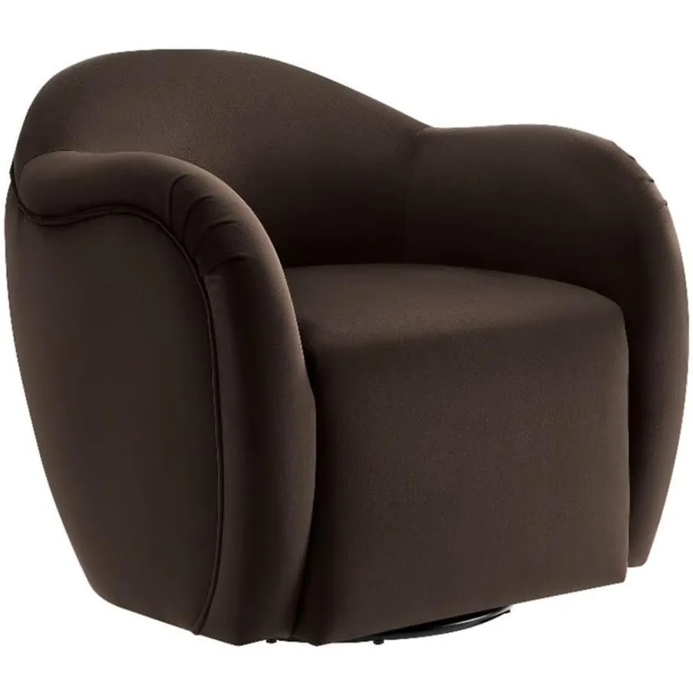 Compose Performance Velvet Swivel Armchair in Chocolate Brown - Barrel Accent Chair - Comfy Round Single Sofa Chair with 360° R
Compose Performance Velvet Swivel Armchair in Chocolate Brown - Barrel Accent Chair - Comfy Round Single Sofa Chair with 360° R