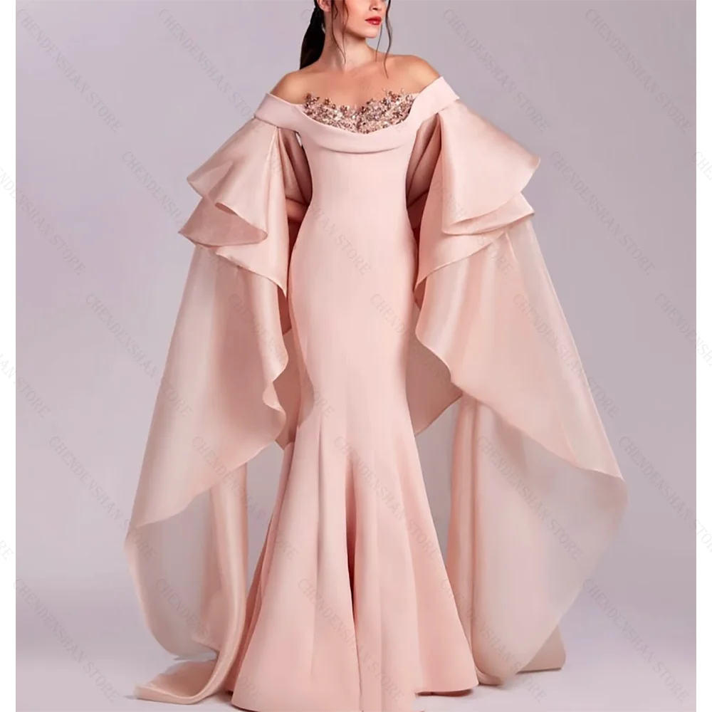Light Pink Off The Shoulder Mermaid Evening Dress Chic Prom Gown Robes De Soirée Customized Dresses
Light Pink Off The Shoulder Mermaid Evening Dress Chic Prom Gown Robes De Soirée Customized Dresses