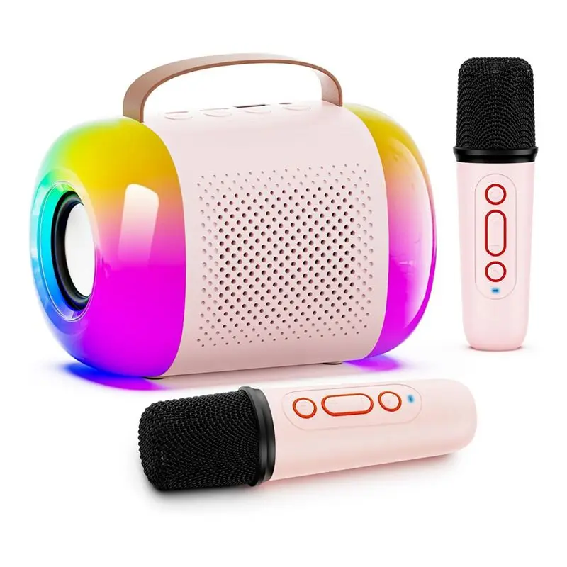 ABKN-Mini караоке-машина для детей и взрослых, портативная Bluetooth-колонка с 2 беспроводными микрофонами и цветной LED-подсветкой
ABKN-Mini караоке-машина для детей и взрослых, портативная Bluetooth-колонка с 2 беспроводными микрофонами и цветной LED-подсветкой