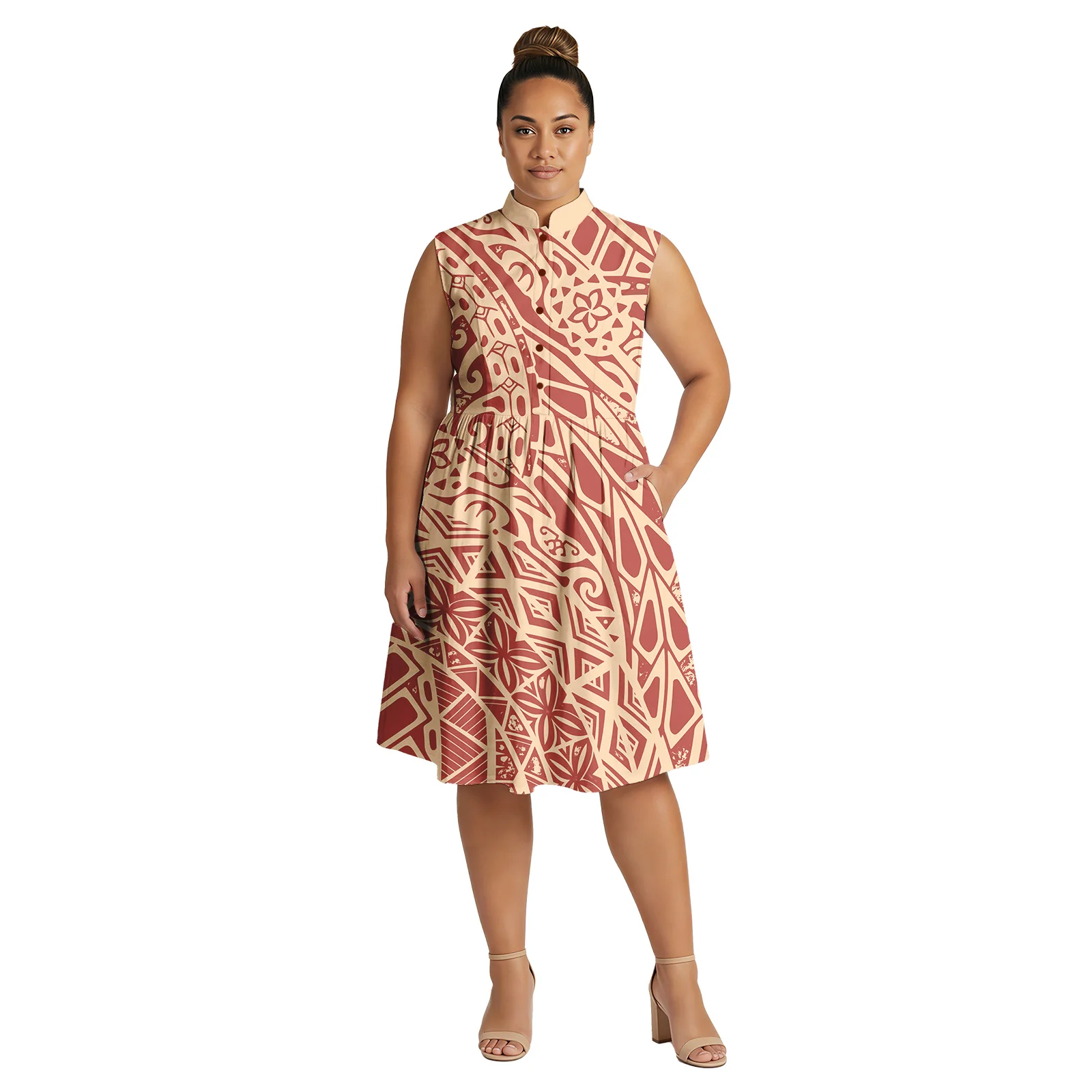 No Minimum Custom Clothes Samoan Tapa Design Ladies Wear Beach Party Hawaiian Dress Polynesian Fashion Pocket Women Button Dress
No Minimum Custom Clothes Samoan Tapa Design Ladies Wear Beach Party Hawaiian Dress Polynesian Fashion Pocket Women Button Dress
