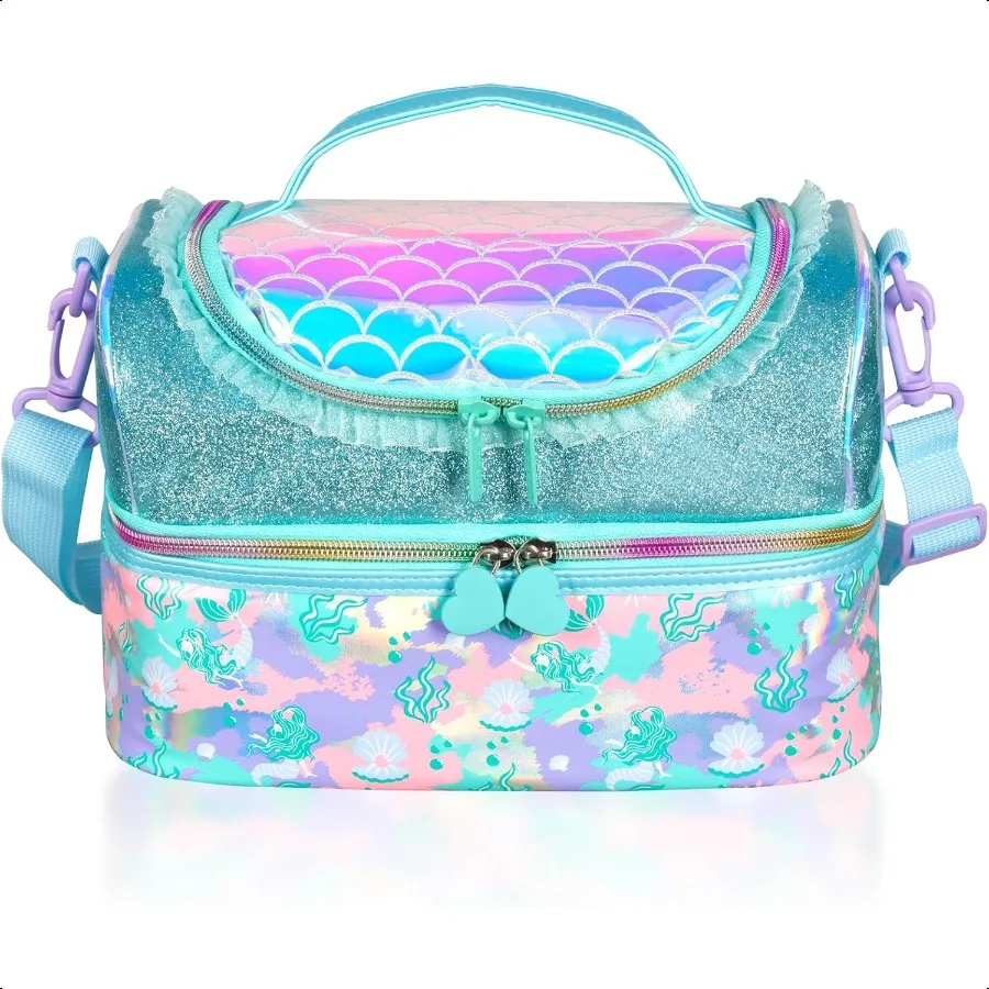 Двухэтажная изолированная сумка-холодильник для обеда «Снова в школу», большая сумка для еды для мальчиков, девочек, мужчин, женщин, с регулируемым ремешком, Русалка
Двухэтажная изолированная сумка-холодильник для обеда «Снова в школу», большая сумка для еды для мальчиков, девочек, мужчин, женщин, с регулируемым ремешком, Русалка