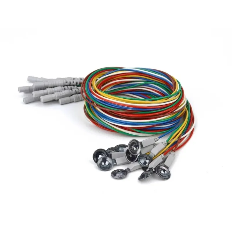 Multi-color Brain EEG Electrodes Lead Cables Cup Silver Chloride/Gold Plated, Electroencephalogram Conductance Wires 1.9M, 10PCS
Multi-color Brain EEG Electrodes Lead Cables Cup Silver Chloride/Gold Plated, Electroencephalogram Conductance Wires 1.9M, 10PCS