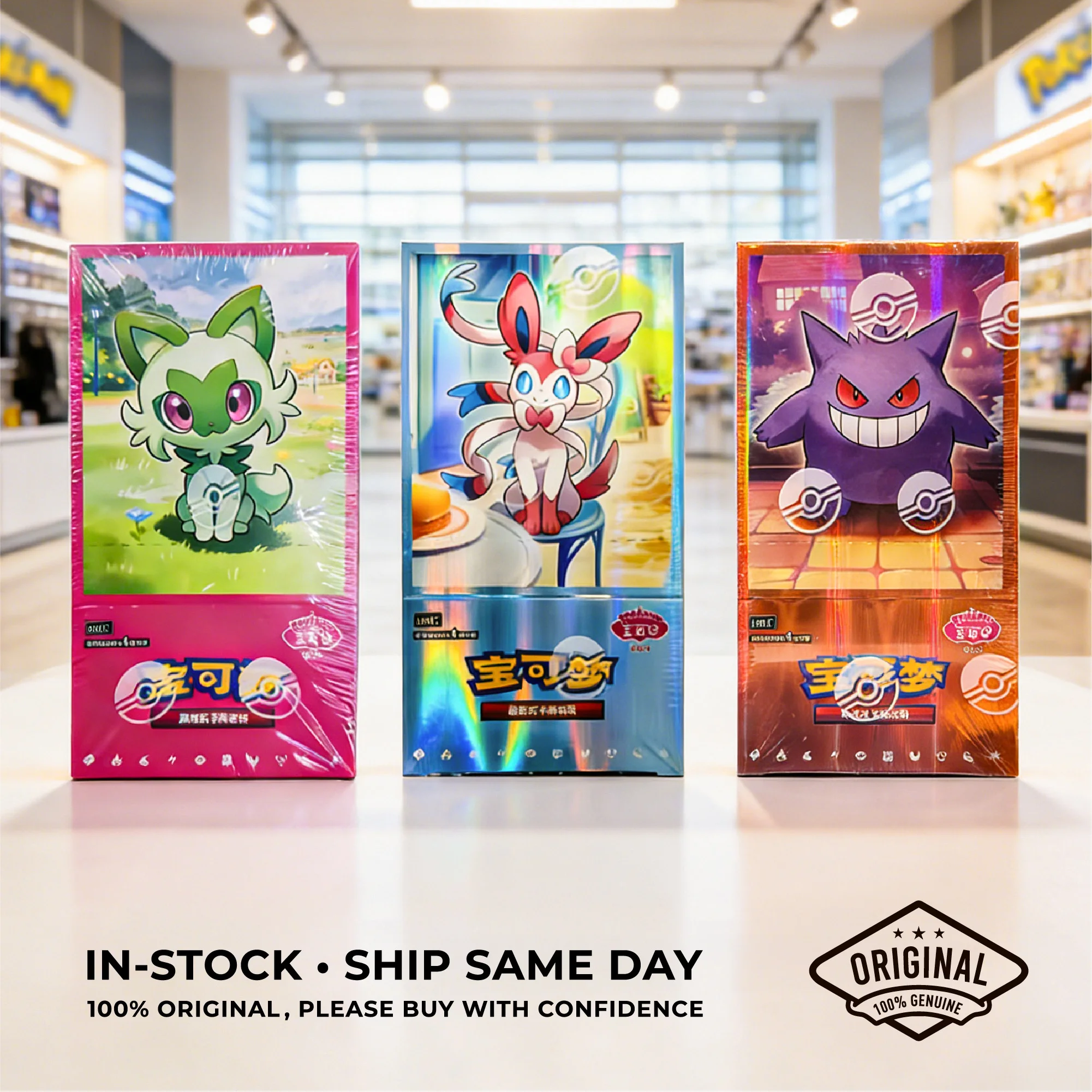 Оригинальный набор бустеров Pokemon PTCG Scarlet & Violet, коллекционный набор Gem Pack Vol.1 Vol.2 Vol.3, Sylveon Gengar, детский подарок-игрушка
Оригинальный набор бустеров Pokemon PTCG Scarlet & Violet, коллекционный набор Gem Pack Vol.1 Vol.2 Vol.3, Sylveon Gengar, детский подарок-игрушка