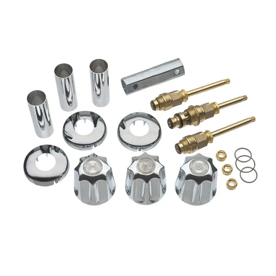 Bathtub and Shower 3Handle Remodel Rebuild Trim Kit for Gerber Faucets Knob Handle 11B1H, 11B1C, 11B4D Chrome 39617
Bathtub and Shower 3Handle Remodel Rebuild Trim Kit for Gerber Faucets Knob Handle 11B1H, 11B1C, 11B4D Chrome 39617