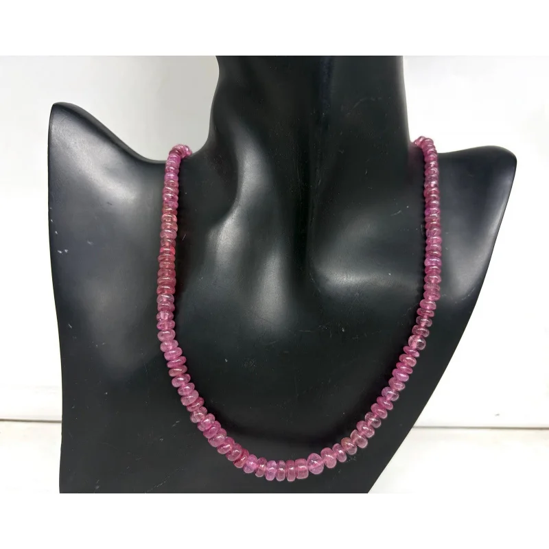 Ruby Necklace 20” Round Smooth 4–5mm Beads with Sterling Silver Clasp
Ruby Necklace 20” Round Smooth 4–5mm Beads with Sterling Silver Clasp
