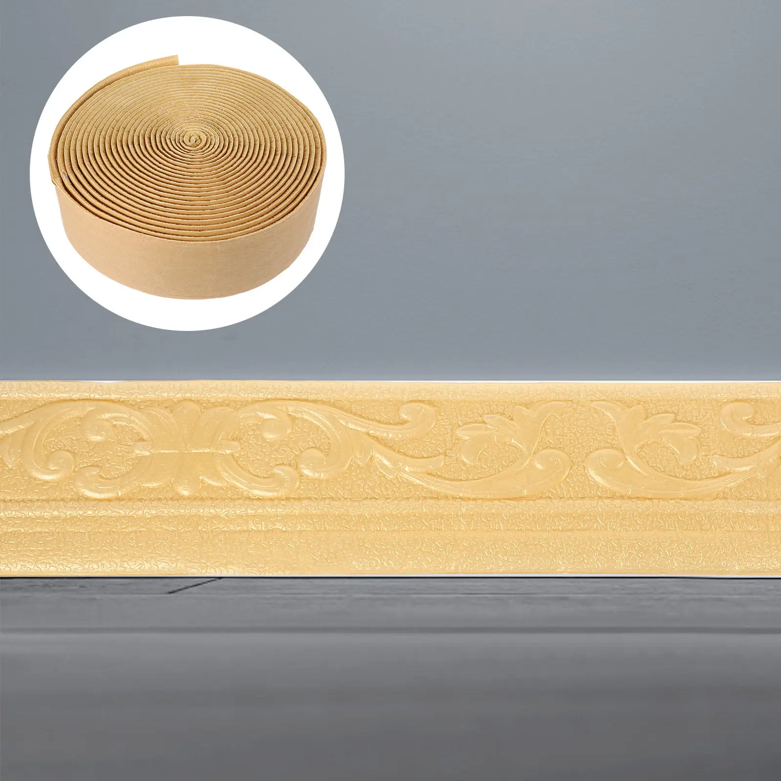 10M Roll 3D Self-Adhesive Foam Wall Molding Trim For Baseboards Ceiling Borders Corner Lines Peel Stick Decorative Edge Strip
10M Roll 3D Self-Adhesive Foam Wall Molding Trim For Baseboards Ceiling Borders Corner Lines Peel Stick Decorative Edge Strip