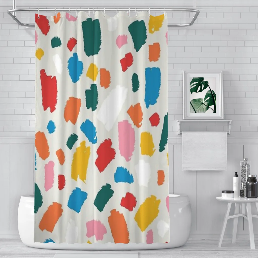 Shower curtain Bathroom Colorful Abstract Shapes Modern household Curtain Festival gift
Shower curtain Bathroom Colorful Abstract Shapes Modern household Curtain Festival gift
