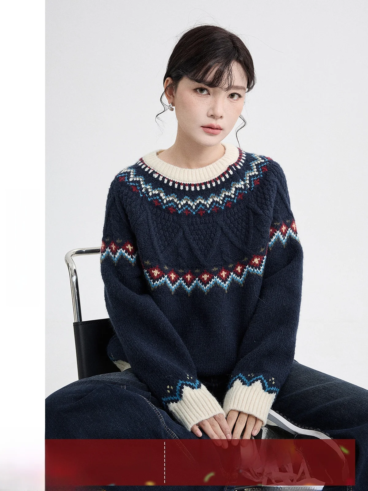 Guier Knitted Sweater Women's Spring 2026 New Style Versatile High-End Slimming Top Fair Island Knitwear Retro Style Long Sleeve
Guier Knitted Sweater Women's Spring 2026 New Style Versatile High-End Slimming Top Fair Island Knitwear Retro Style Long Sleeve