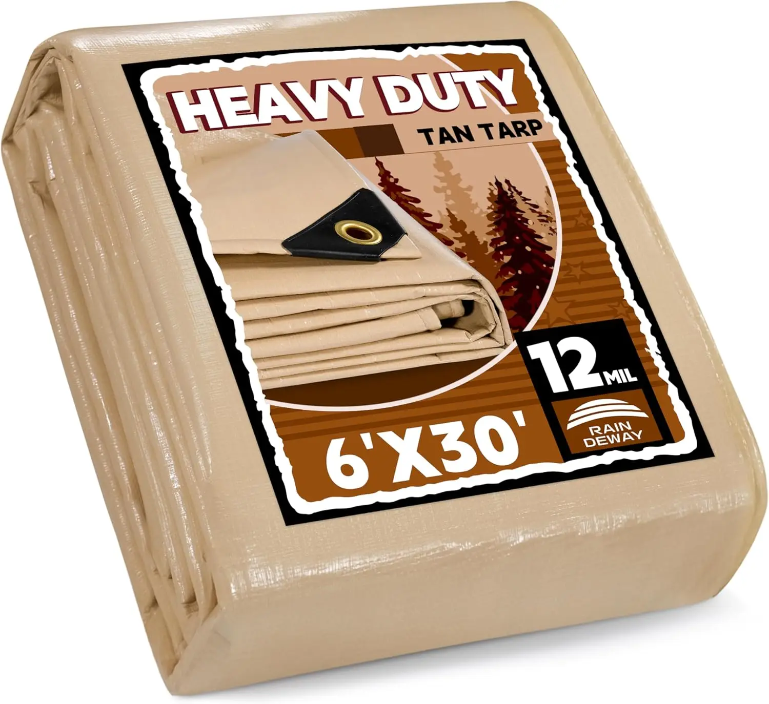 12 Mil Heavy Duty Waterproof Tarp 6x30ft, UV Resistant, Weatherproof, Multipurpose with Grommets & Reinforced Edges
12 Mil Heavy Duty Waterproof Tarp 6x30ft, UV Resistant, Weatherproof, Multipurpose with Grommets & Reinforced Edges
