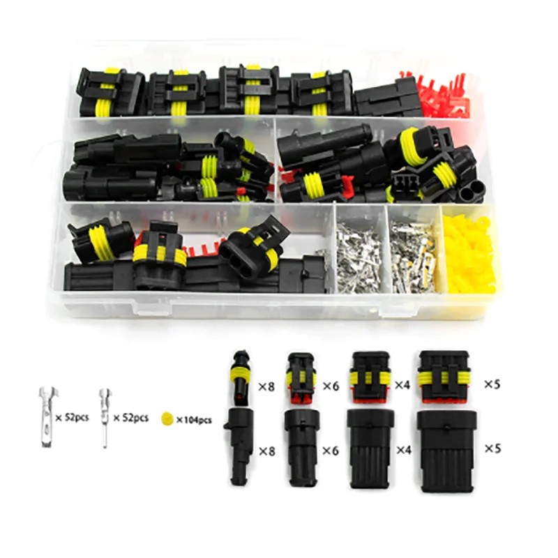 ABHX-Waterproof Connectors Kit Automotive Solder Wire Quick Connector Electrical In Car Wiring Auto Seal Socket 1-6 Pin Plug
ABHX-Waterproof Connectors Kit Automotive Solder Wire Quick Connector Electrical In Car Wiring Auto Seal Socket 1-6 Pin Plug