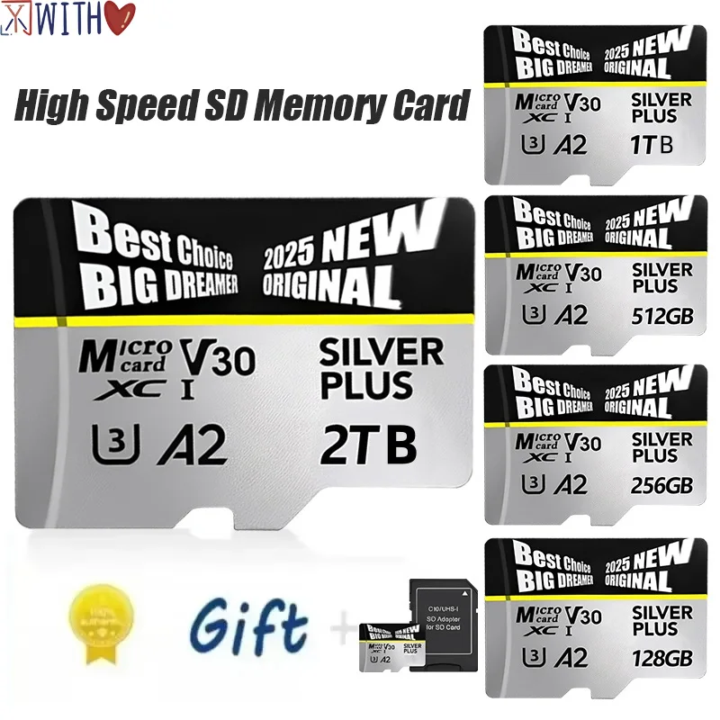 High Speed SD Memory Card 2TB 1TB Class 10 Micro TF Card 1TB 512GB For Nintendo Switch PC Smart Phone SD Card 128GB 256GB
High Speed SD Memory Card 2TB 1TB Class 10 Micro TF Card 1TB 512GB For Nintendo Switch PC Smart Phone SD Card 128GB 256GB