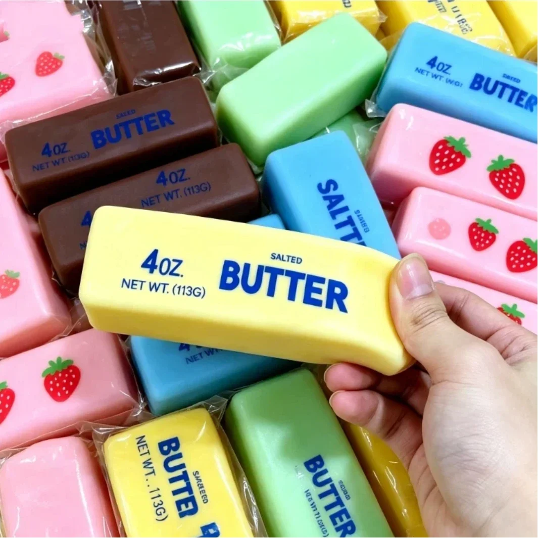 Squishy Elastic Butter Stick Fidget Toy blind box Stress Relief Game Funny Decompression Prank Squeeze Toy for Anxiety Relief
Squishy Elastic Butter Stick Fidget Toy blind box Stress Relief Game Funny Decompression Prank Squeeze Toy for Anxiety Relief