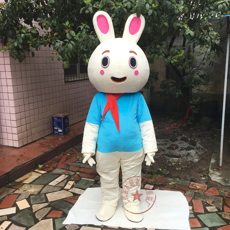 White Rabbit cartoon Mascot costume blue shirt Fancy Dress Christmas Cosplay for Halloween carvinal Party event free shipping
White Rabbit cartoon Mascot costume blue shirt Fancy Dress Christmas Cosplay for Halloween carvinal Party event free shipping