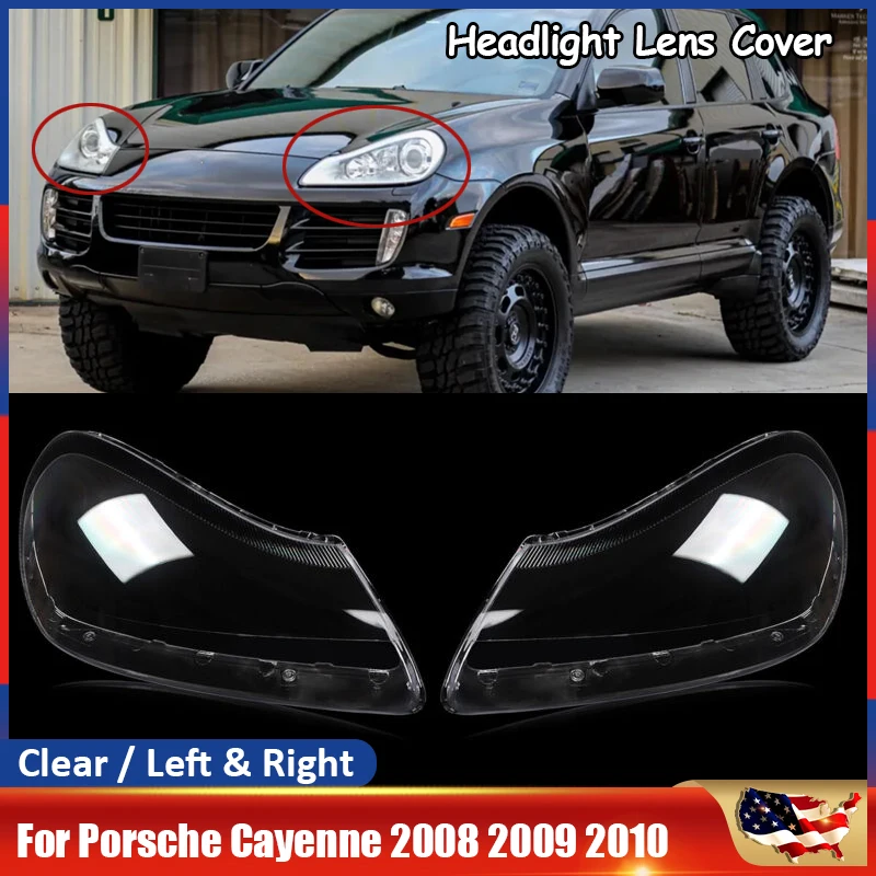 Fits 2007-2010 Porsche Cayenne L+R Headlight Lens Covers Replacement Clear Shell
Fits 2007-2010 Porsche Cayenne L+R Headlight Lens Covers Replacement Clear Shell