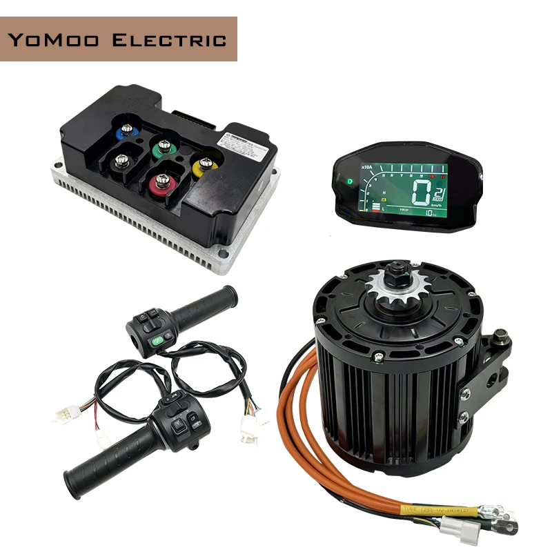 QS138 4000W 90H 72V 6500RPM Peak 12000W PMSM Mid Drive Motor with Fardriver ND72450 Controller, DKD Display, T08 Throttle Kits
QS138 4000W 90H 72V 6500RPM Peak 12000W PMSM Mid Drive Motor with Fardriver ND72450 Controller, DKD Display, T08 Throttle Kits