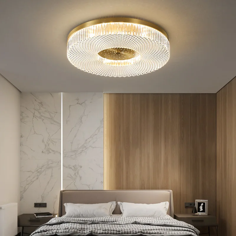 Light luxury ceiling light round bedroom lamp simple balcony room lamp aisle all copper ceiling lamp
Light luxury ceiling light round bedroom lamp simple balcony room lamp aisle all copper ceiling lamp