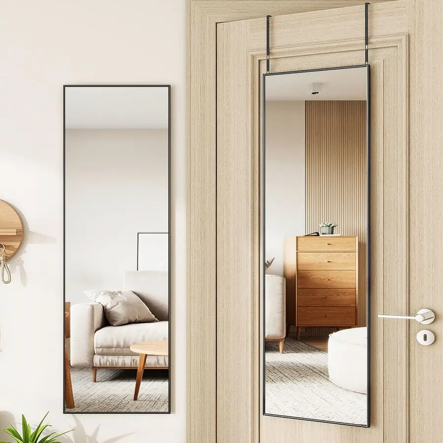 Mirror, Over The Door Full Length Mirror, 50x16 Hanging Mirrors, for Bedroom, Living Room, Entryway, Dorm, Black
Mirror, Over The Door Full Length Mirror, 50x16 Hanging Mirrors, for Bedroom, Living Room, Entryway, Dorm, Black