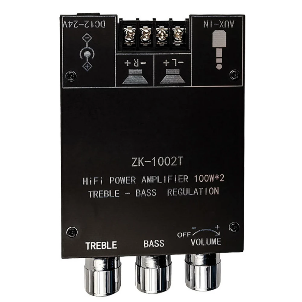 ZK-1002T Bluetooth-Compatible Amplifier HIFI 2.0 Channel 100Wx2 Audio Module Kit
ZK-1002T Bluetooth-Compatible Amplifier HIFI 2.0 Channel 100Wx2 Audio Module Kit