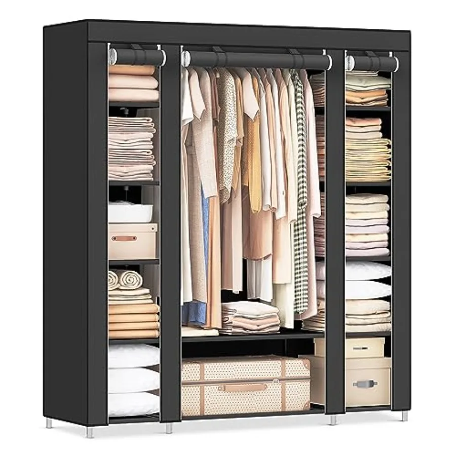 Closet Wardrobe, Portable Closet for Bedroom, Clothes Rail with Non-Woven Fabric Cover, Clothes Storage Organizer, 59 x 17.7 x
Closet Wardrobe, Portable Closet for Bedroom, Clothes Rail with Non-Woven Fabric Cover, Clothes Storage Organizer, 59 x 17.7 x