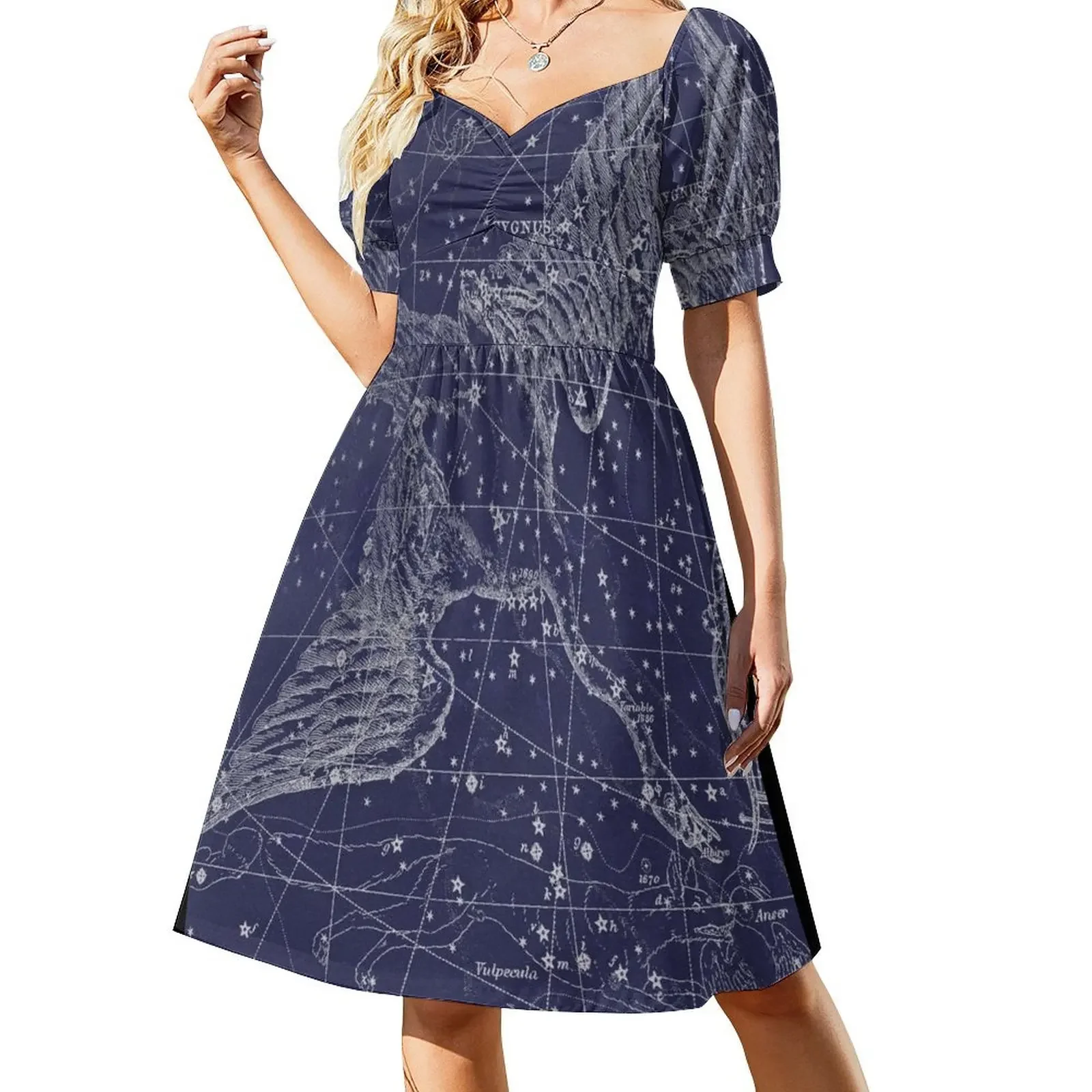 Constellation Cygnus Astrology Short-Sleeved Dress Woman's evening dress Dresses birthday dress bandage
Constellation Cygnus Astrology Short-Sleeved Dress Woman's evening dress Dresses birthday dress bandage