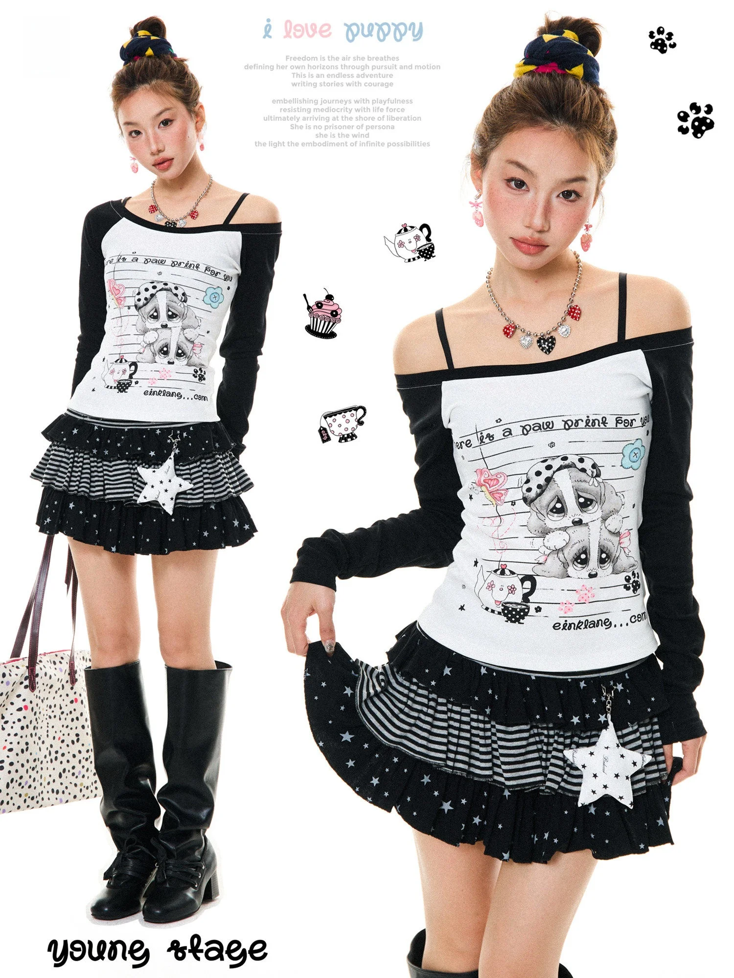 Корейская футболка Young Stage с длинными рукавами, женская, приталенная, с вставками на плечах, с мультяшным принтом, удобная, из смесового хлопка
Корейская футболка Young Stage с длинными рукавами, женская, приталенная, с вставками на плечах, с мультяшным принтом, удобная, из смесового хлопка