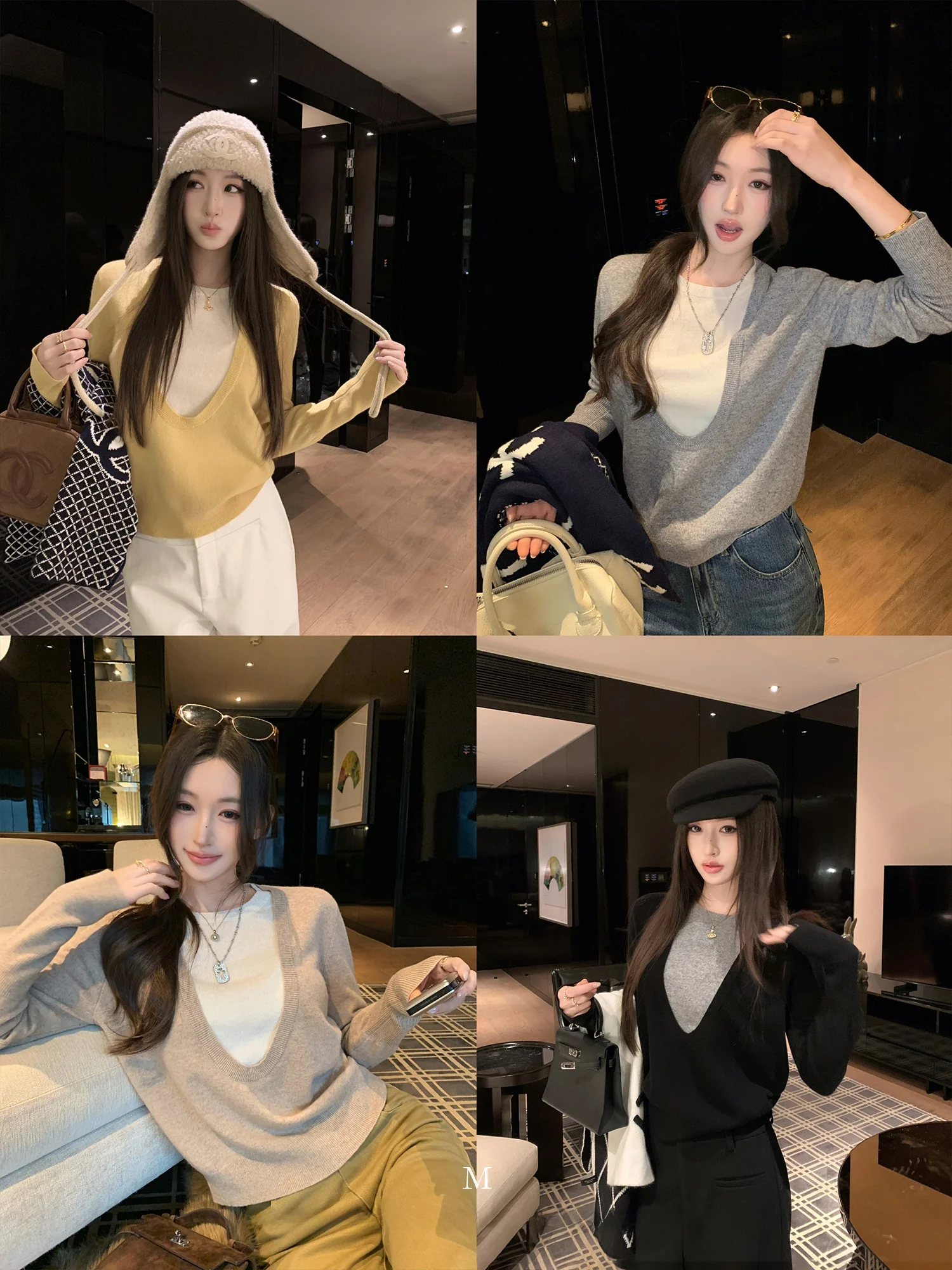 Chen Mi Fan Winter Old Money 00 Wool Knitted Sweater Women's Color Blo Large U Ne Loose Personali Sweater Casual Sle
Chen Mi Fan Winter Old Money 00 Wool Knitted Sweater Women's Color Blo Large U Ne Loose Personali Sweater Casual Sle