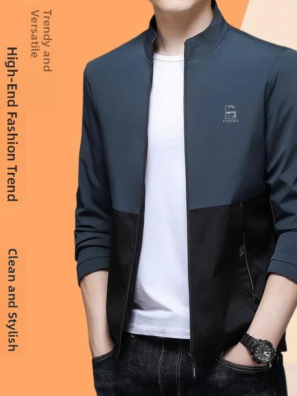 Men's Autumn Jaet Spring Autumn Sle Stand Collar Anti Wrinkle Young Men's Coat Slim Fit Polyester Blend Long Sve
Men's Autumn Jaet Spring Autumn Sle Stand Collar Anti Wrinkle Young Men's Coat Slim Fit Polyester Blend Long Sve