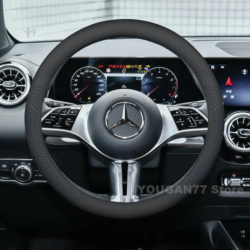 Leather Car Steering Wheel Cover For Mercedes-Benz E S A Class GLS GLE GLB GLA EQS EQA 2024 2025 Non-slip Auto Accessories 2026
Leather Car Steering Wheel Cover For Mercedes-Benz E S A Class GLS GLE GLB GLA EQS EQA 2024 2025 Non-slip Auto Accessories 2026