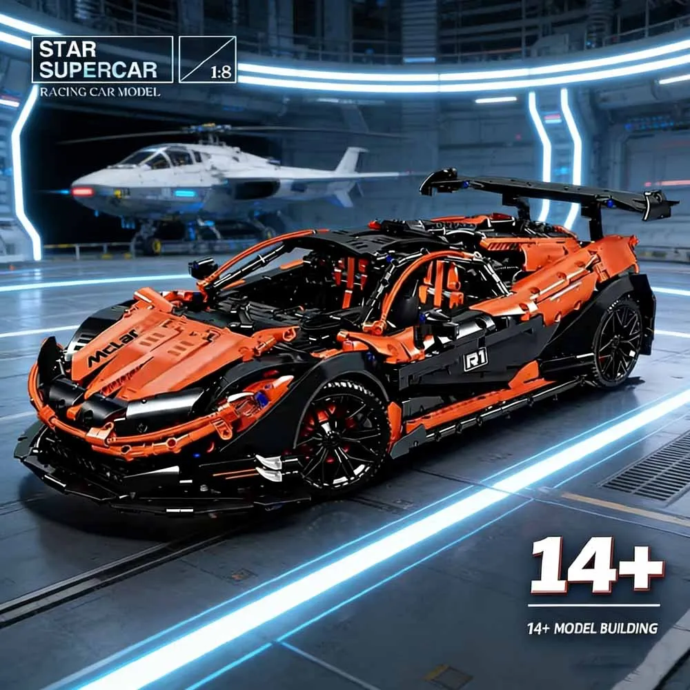 Конструктор MOC JIESTAR 91104, 3316 деталей, высокотехнологичный суперкар Maikalun P1, черно-оранжевый, гоночная модель, модульные строительные блоки, игрушка для детей
Конструктор MOC JIESTAR 91104, 3316 деталей, высокотехнологичный суперкар Maikalun P1, черно-оранжевый, гоночная модель, модульные строительные блоки, игрушка для детей