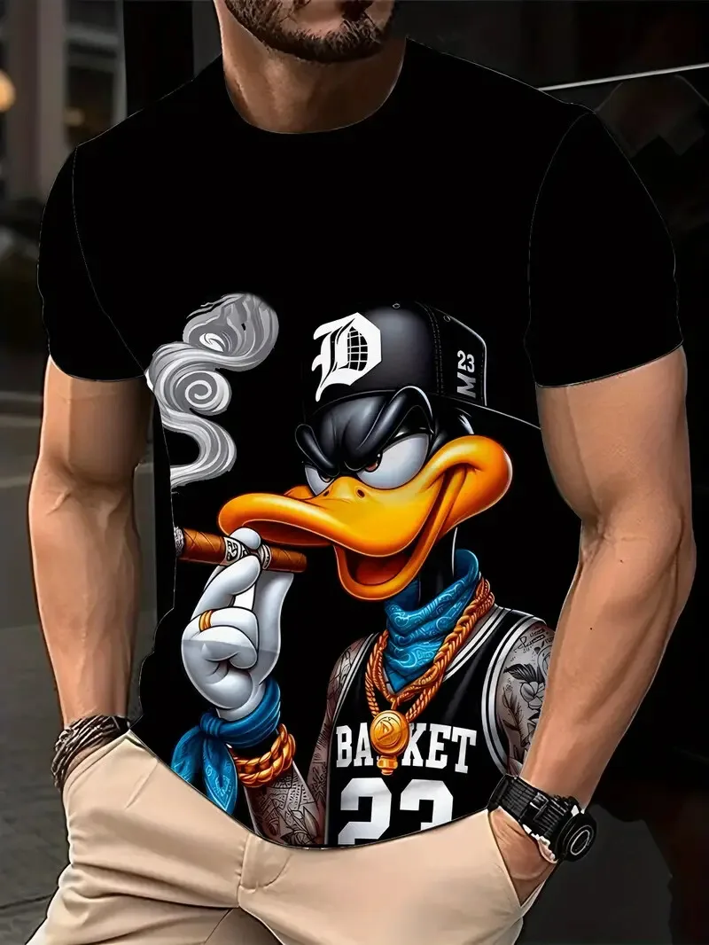 Забавная мужская футболка с мультяшным принтом утки, летний повседневный пуловер с короткими рукавами, модные футболки, уличная мужская одежда большого размера
Забавная мужская футболка с мультяшным принтом утки, летний повседневный пуловер с короткими рукавами, модные футболки, уличная мужская одежда большого размера