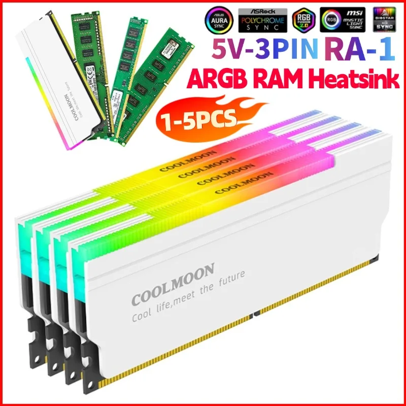 1-5 шт. радиатор оперативной памяти, кулер 5 В-3PIN ARGB, адресный охлаждающий жилет, радиатор для DDR3 DDR4 DDR5, память для настольного ПК
1-5 шт. радиатор оперативной памяти, кулер 5 В-3PIN ARGB, адресный охлаждающий жилет, радиатор для DDR3 DDR4 DDR5, память для настольного ПК