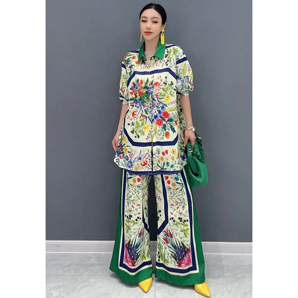 2024 Autumn New Women Pant Set Printed Long Sleeved Shirt + Wide Leg Pants Two Piece Set Fashionable LX1877
2024 Autumn New Women Pant Set Printed Long Sleeved Shirt + Wide Leg Pants Two Piece Set Fashionable LX1877