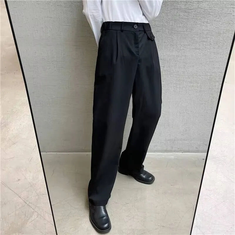 Прямые брюки с брюками, весенне-осенний мужской костюм, новый индивидуальный асимметричный дизайн с карманами, модные свободные большие брюки для отдыха
Прямые брюки с брюками, весенне-осенний мужской костюм, новый индивидуальный асимметричный дизайн с карманами, модные свободные большие брюки для отдыха