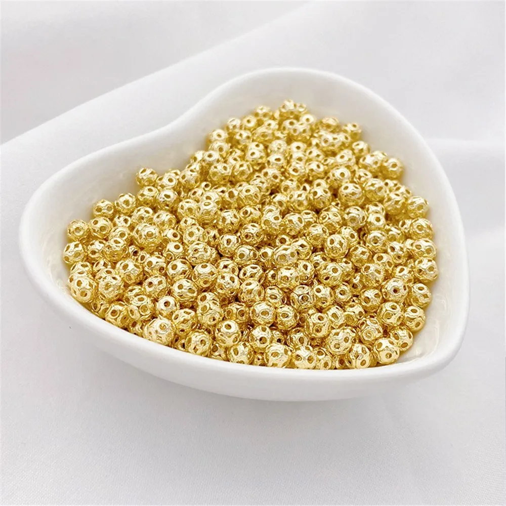14K Gold Hollow Small Flower Ball Triangular Beads Loose Beads Handmade DIY Beaded Bracelet Necklace Bead Spacer Accessories
14K Gold Hollow Small Flower Ball Triangular Beads Loose Beads Handmade DIY Beaded Bracelet Necklace Bead Spacer Accessories