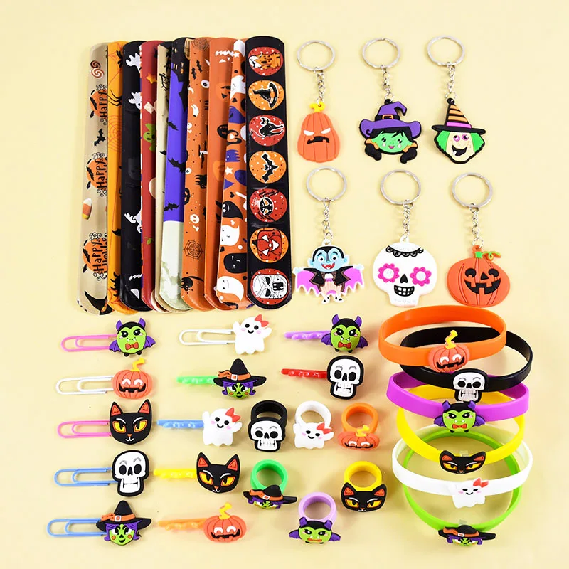 Halloween Party Gift Supplies Slapping Bracelets Keychains Rings Hair Clips Paper Clips Decoration Supplies Halloween Kids Gift
Halloween Party Gift Supplies Slapping Bracelets Keychains Rings Hair Clips Paper Clips Decoration Supplies Halloween Kids Gift