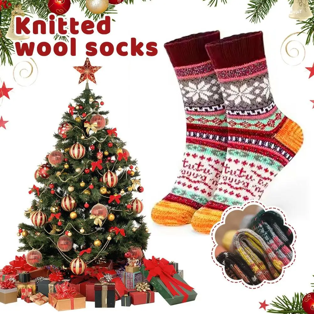 Knitted Wool Socks 5 Pairs Winter Warm Thickened Thermal Socks Ethnic Style Retro Pattern Calf Length Soft Comfortable
Knitted Wool Socks 5 Pairs Winter Warm Thickened Thermal Socks Ethnic Style Retro Pattern Calf Length Soft Comfortable