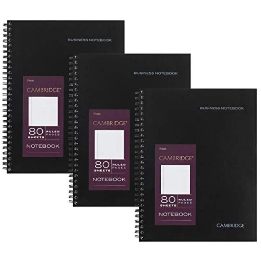 Cambridge Limited Professional Spiral Notebook NEW BUSINESS ADDITION, 3 Pack, Legal Ruled, 6-5/8" X 9-1/2" Page Size, 80 Sheets
Cambridge Limited Professional Spiral Notebook NEW BUSINESS ADDITION, 3 Pack, Legal Ruled, 6-5/8" X 9-1/2" Page Size, 80 Sheets