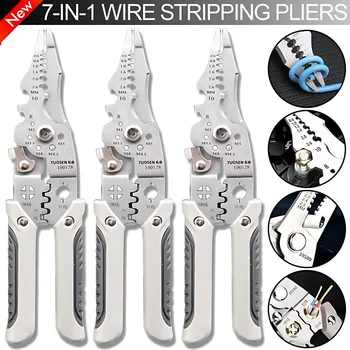 Electrical Wire Crimper Cable Cutter Adjustable Automatic Wire Stripper Tool Electrician Multi-Purpose Stripper Crimping Pliers