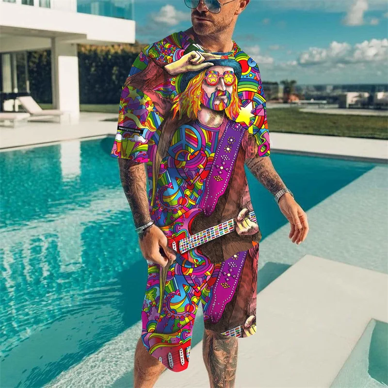 Graffiti Style Hawaiian T-shirt Set Men's Summer Beach T-shirt 2 Piece Set Vintage Casual Men's Top Set Street Round Neck Tshirt
Graffiti Style Hawaiian T-shirt Set Men's Summer Beach T-shirt 2 Piece Set Vintage Casual Men's Top Set Street Round Neck Tshirt