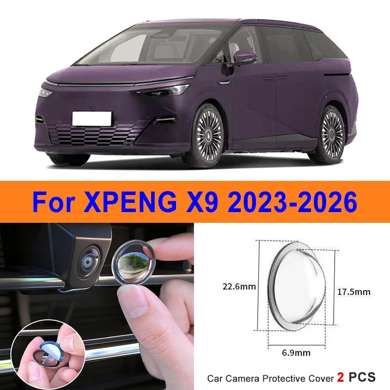 360 Reverse Image Car Camera Cover Anti-Scratch PC Lens Protector Stickers For XPENG X9 2023-2026 2Pcs
360 Reverse Image Car Camera Cover Anti-Scratch PC Lens Protector Stickers For XPENG X9 2023-2026 2Pcs